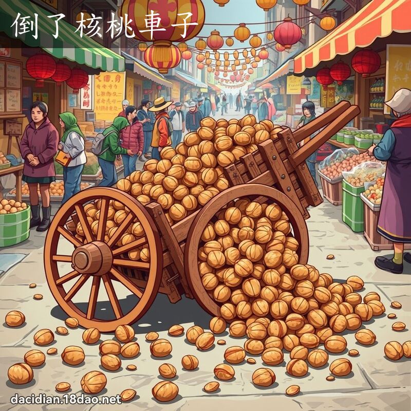 倒了核桃车子 - 国语大辞典配图
