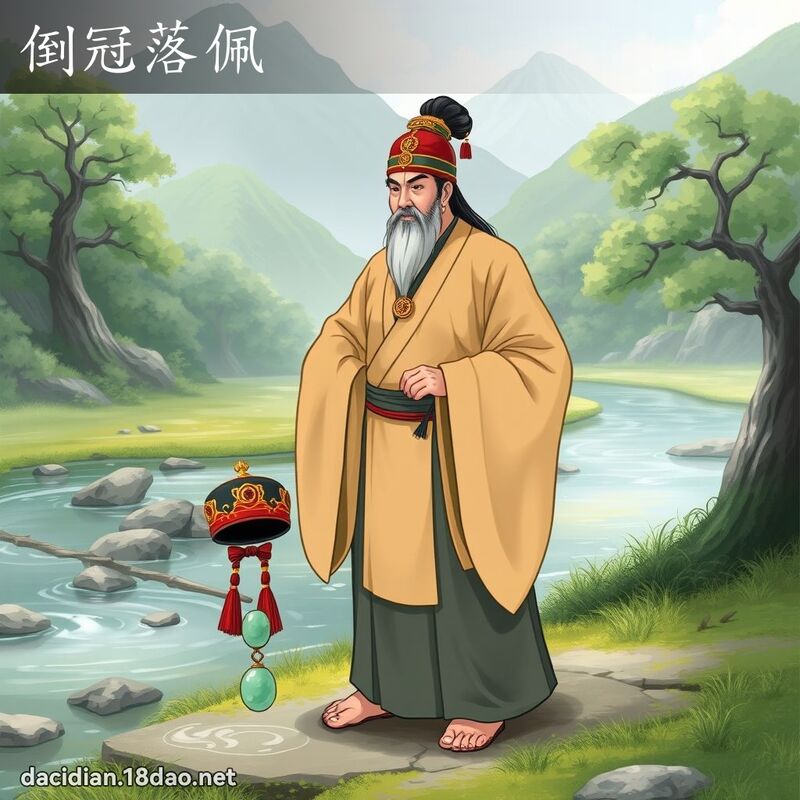 倒冠落佩 - 國語大辭典配圖