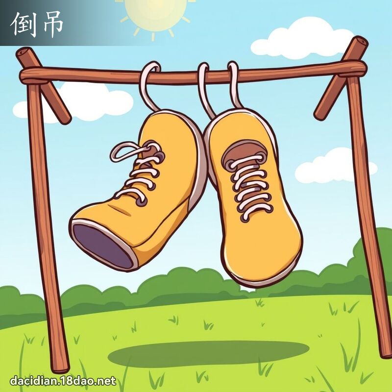 倒吊 - 國語大辭典配圖