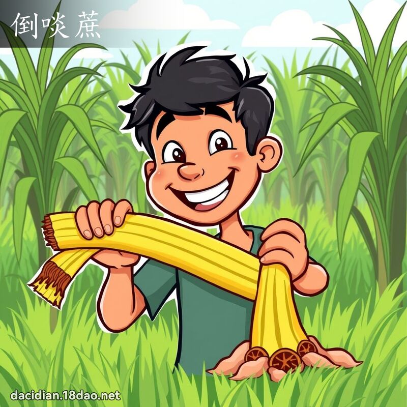倒啖蔗 - 國語大辭典配圖