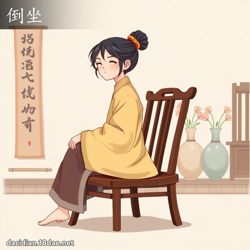 倒坐 - 國語大辭典配圖