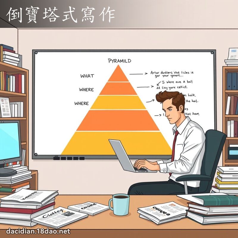 倒寶塔式寫作 - 國語大辭典配圖
