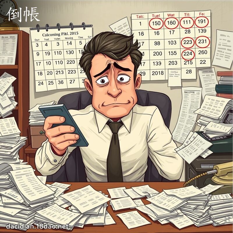 倒帳 - 國語大辭典配圖