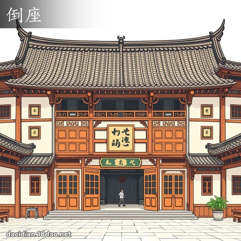 倒座 - 國語大辭典配圖