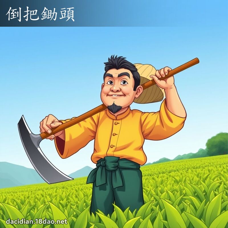 倒把锄头 - 国语大辞典配图