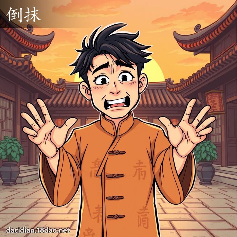 倒抹 - 国语大辞典配图