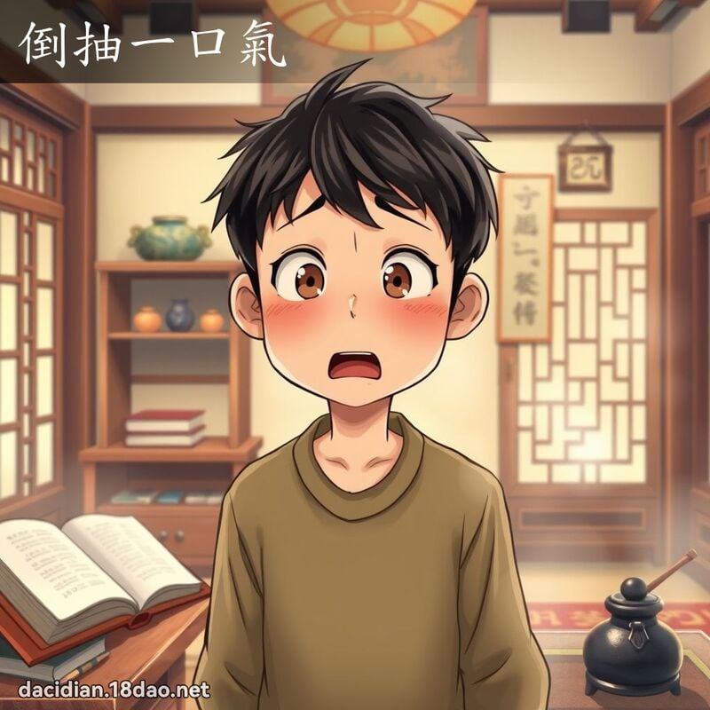 倒抽一口气 - 国语大辞典配图