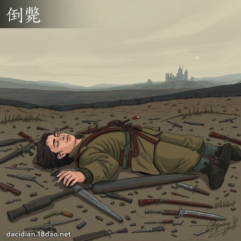 倒斃 - 國語大辭典配圖