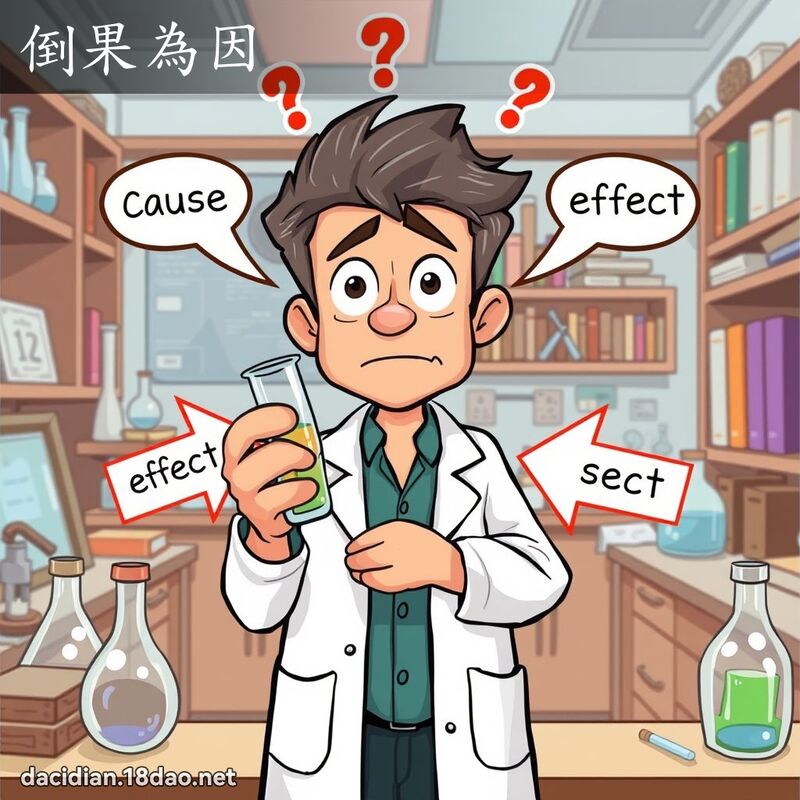 倒果為因 - 國語大辭典配圖
