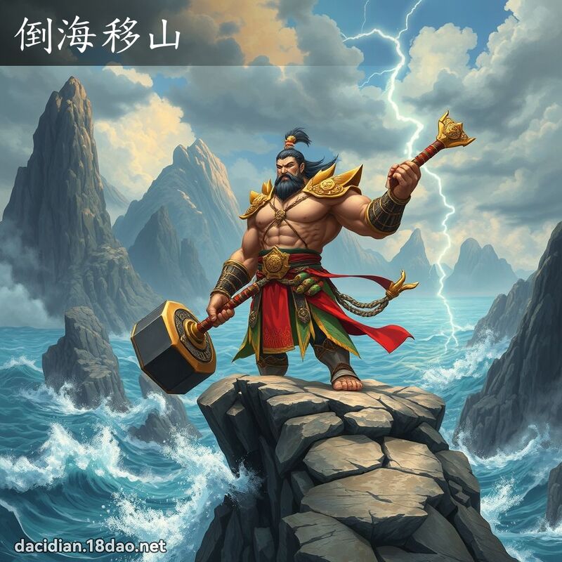 倒海移山 - 国语大辞典配图