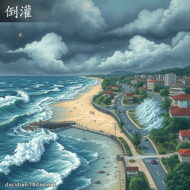 倒灌 - 国语大辞典配图