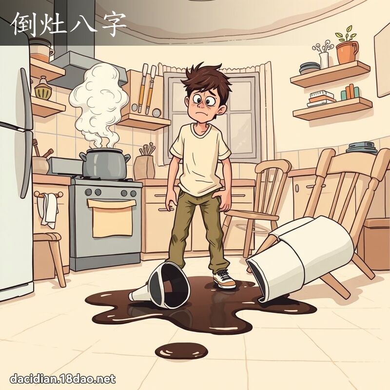 倒灶八字 - 国语大辞典配图
