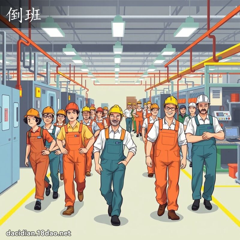 倒班 - 國語大辭典配圖