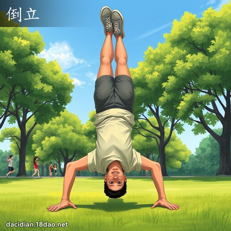 倒立 - 國語大辭典配圖