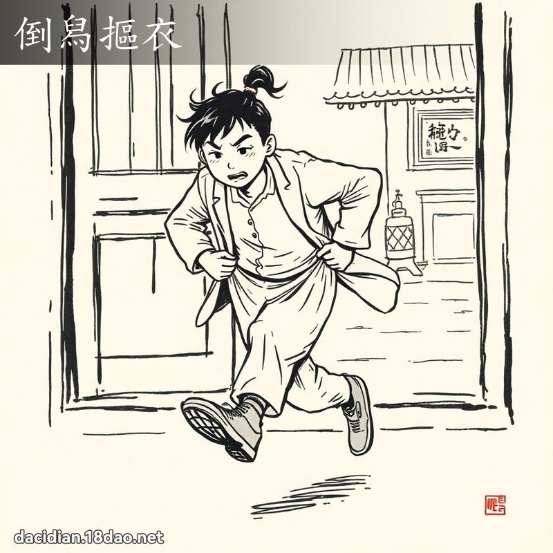 倒舄摳衣 - 國語大辭典配圖