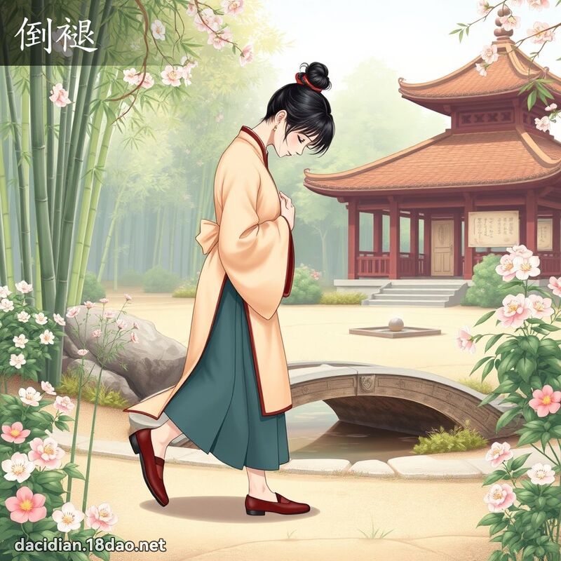 倒褪 - 國語大辭典配圖