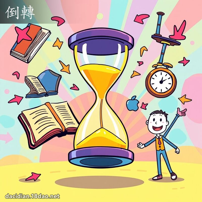 倒转 - 国语大辞典配图