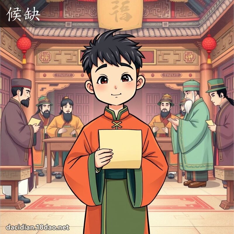 候缺 - 国语大辞典配图