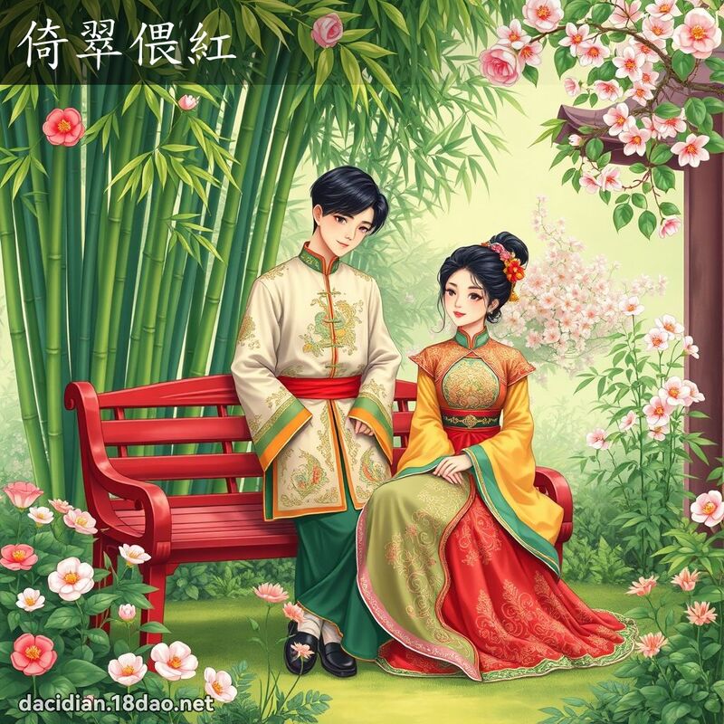 倚翠偎红 - 国语大辞典配图