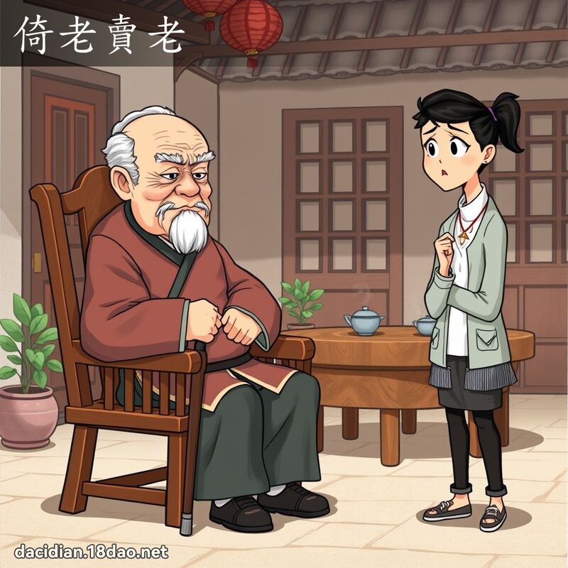 倚老卖老 - 国语大辞典配图