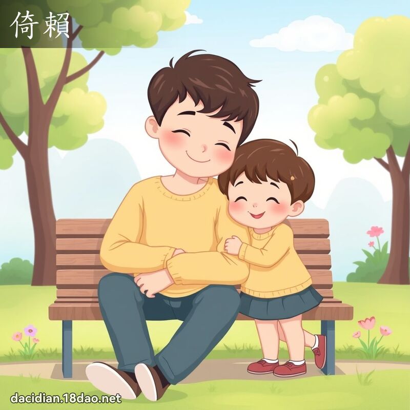 倚赖 - 国语大辞典配图