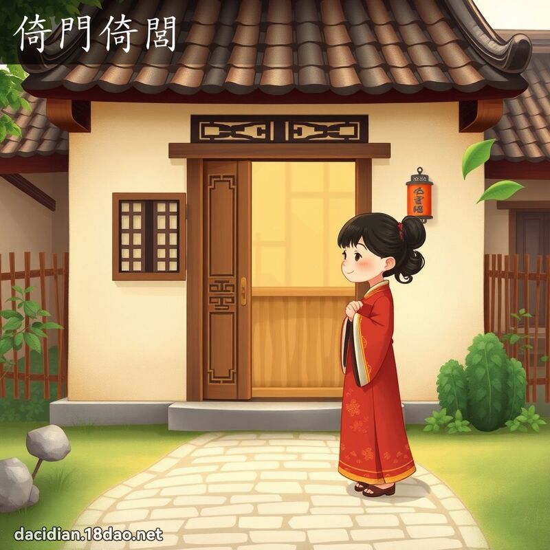 倚门倚閭 - 国语大辞典配图