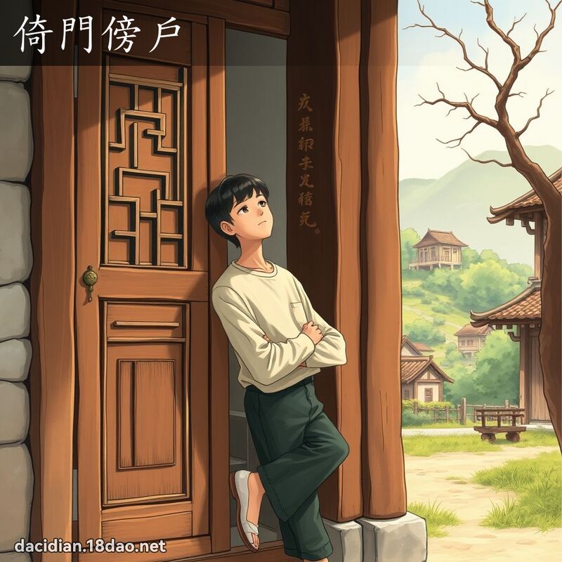 倚門傍戶 - 國語大辭典配圖