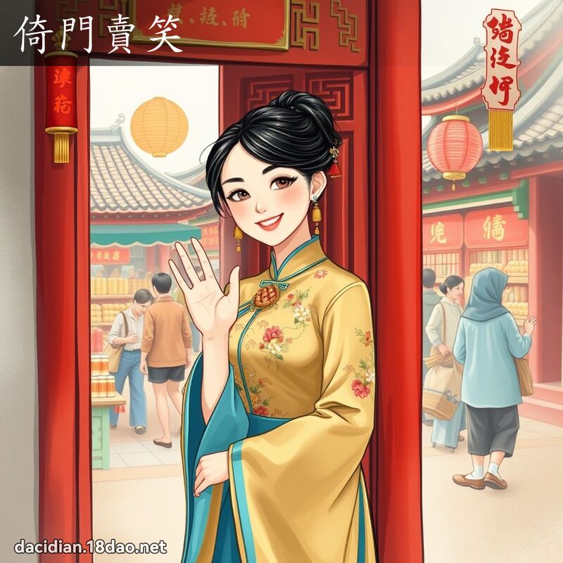 倚门卖笑 - 国语大辞典配图