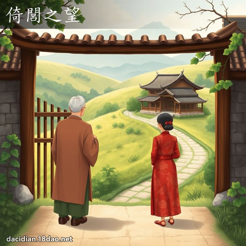 倚閭之望 - 国语大辞典配图