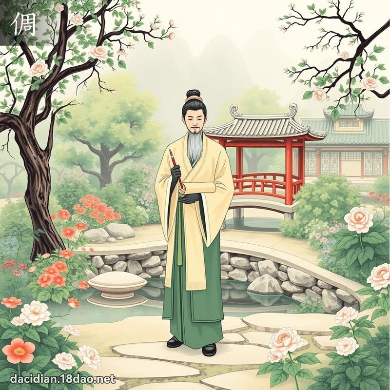 倜 - 国语大辞典配图