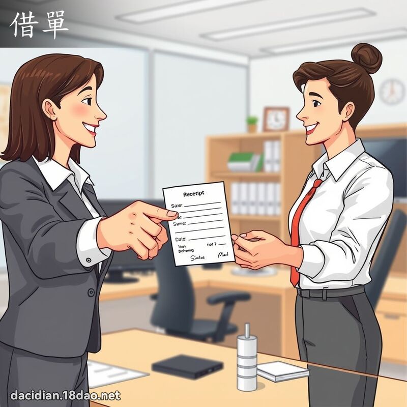 借單 - 國語大辭典配圖