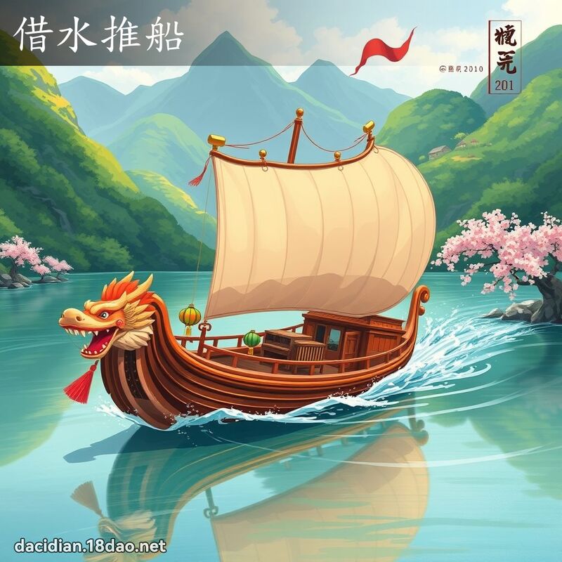 借水推船 - 國語大辭典配圖