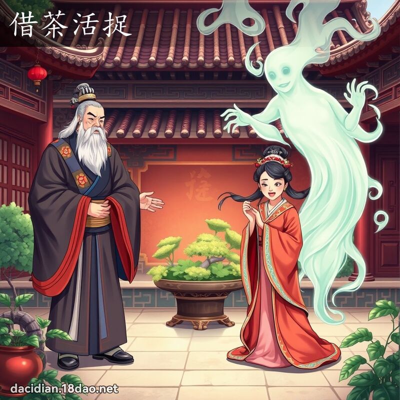 借茶活捉 - 国语大辞典配图