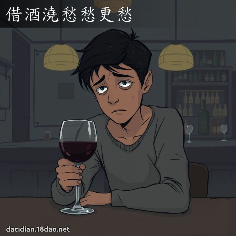 借酒澆愁愁更愁 - 國語大辭典配圖