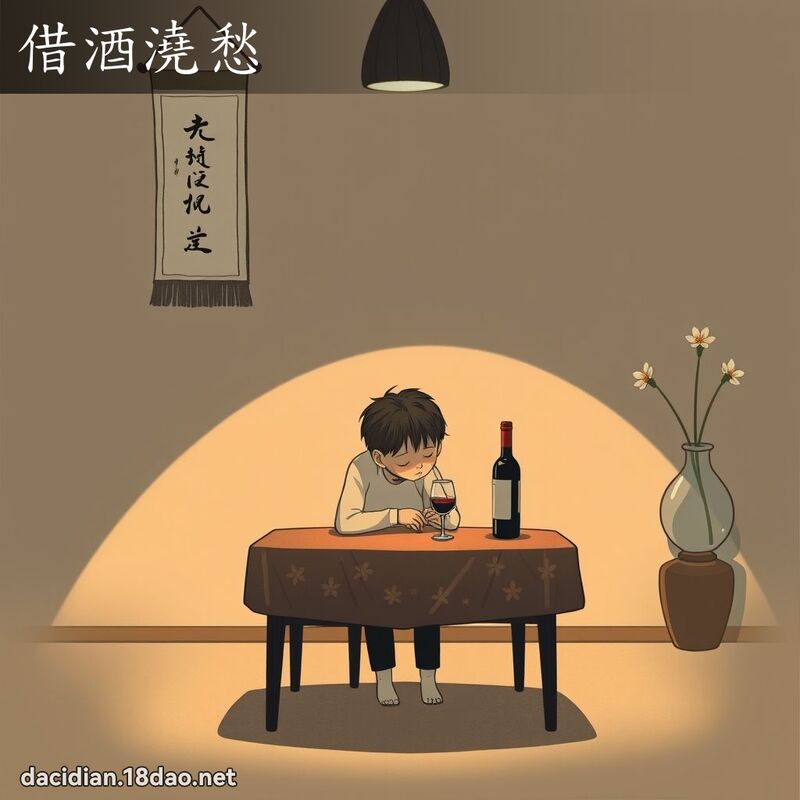 借酒浇愁 - 国语大辞典配图