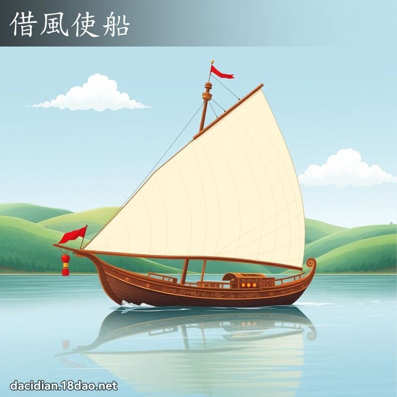 借風使船 - 國語大辭典配圖