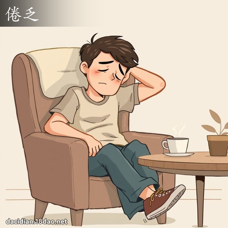倦乏 - 国语大辞典配图