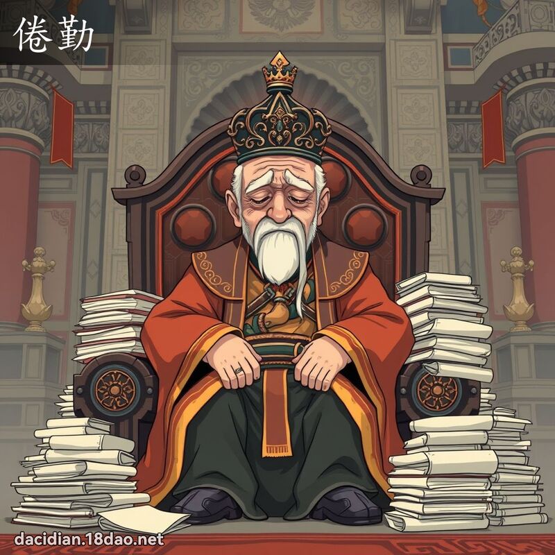倦勤 - 國語大辭典配圖