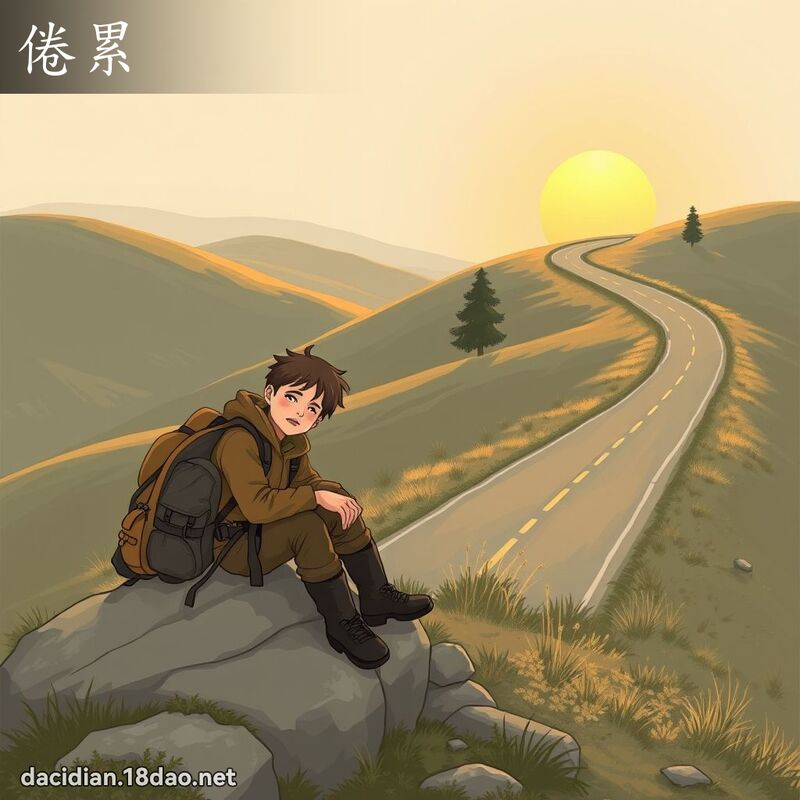 倦累 - 国语大辞典配图