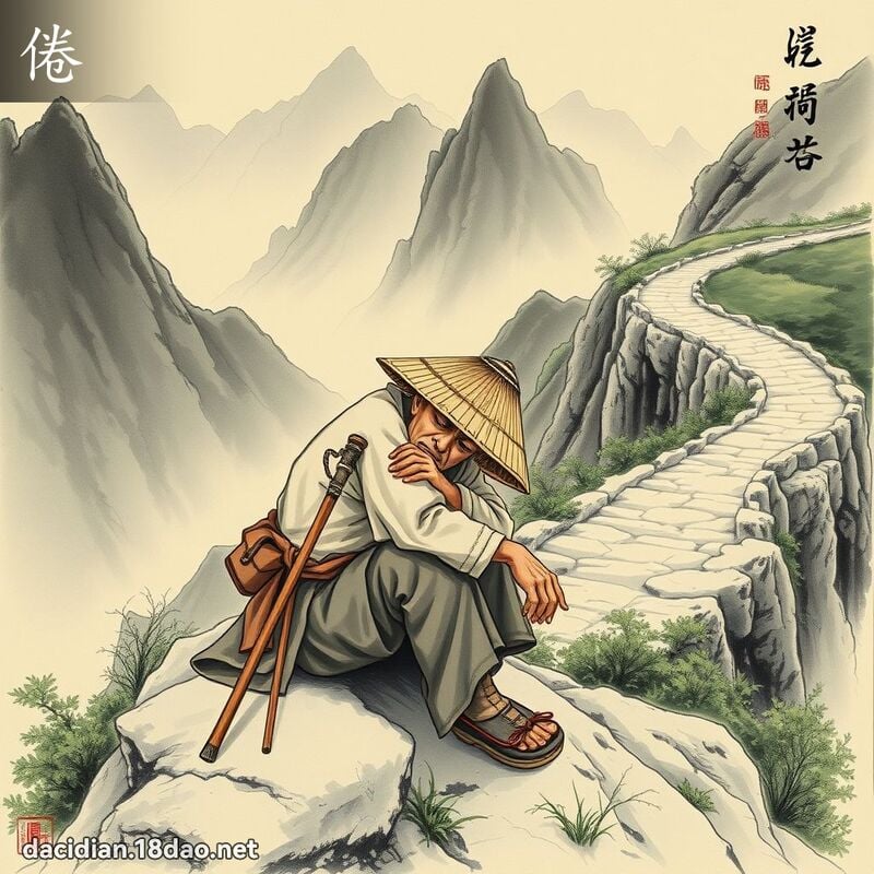 倦 - 國語大辭典配圖