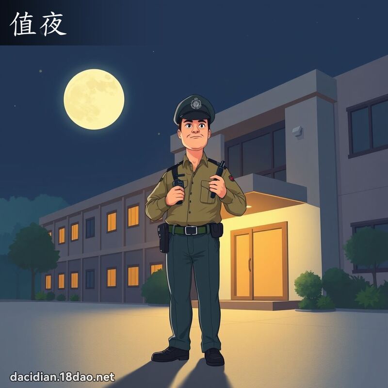 值夜 - 国语大辞典配图