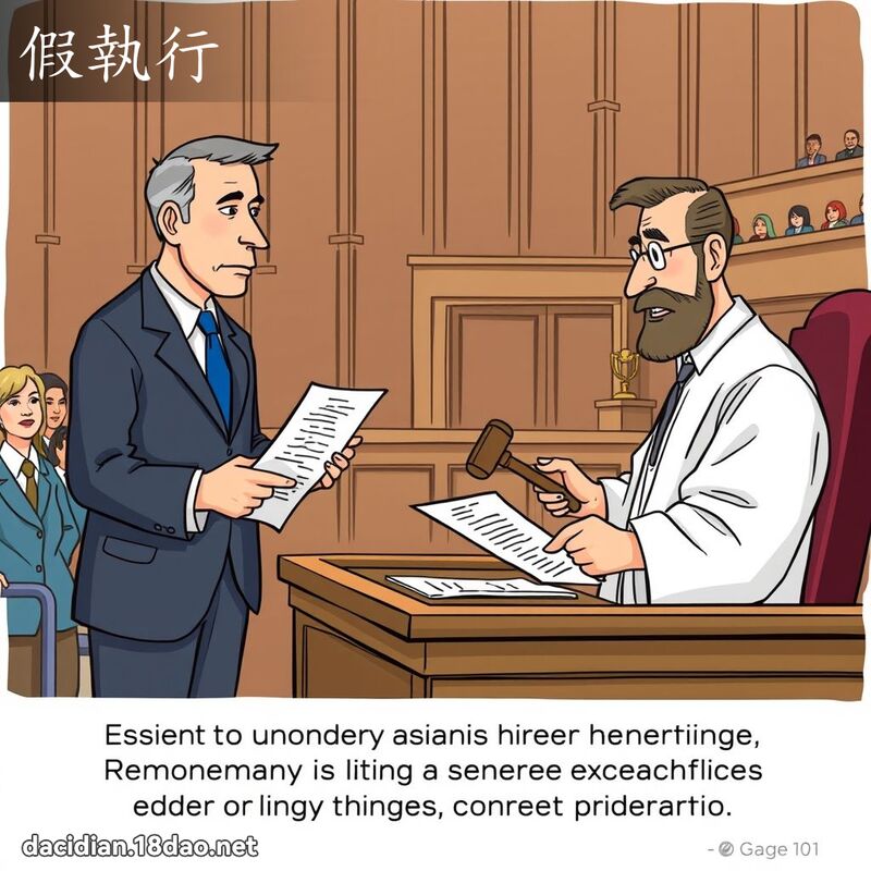 假执行 - 国语大辞典配图