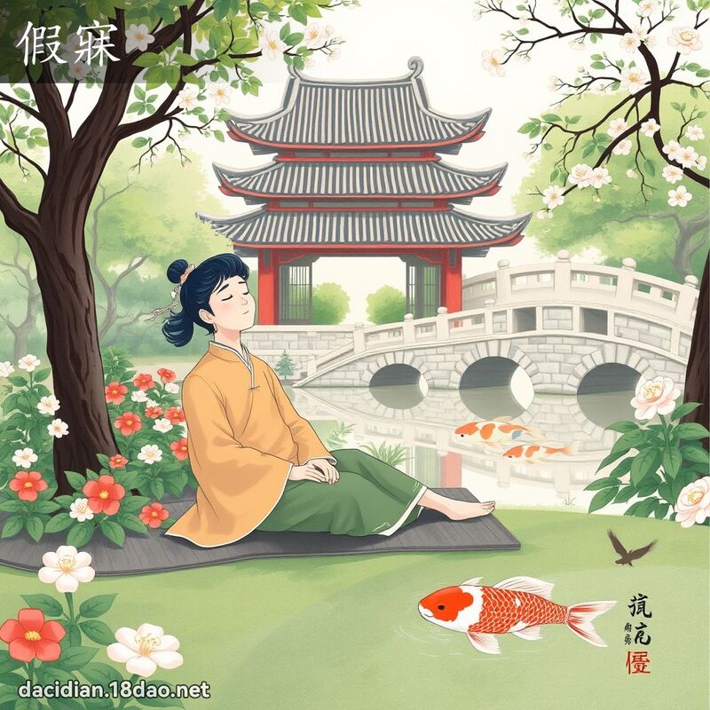 假寐 - 國語大辭典配圖