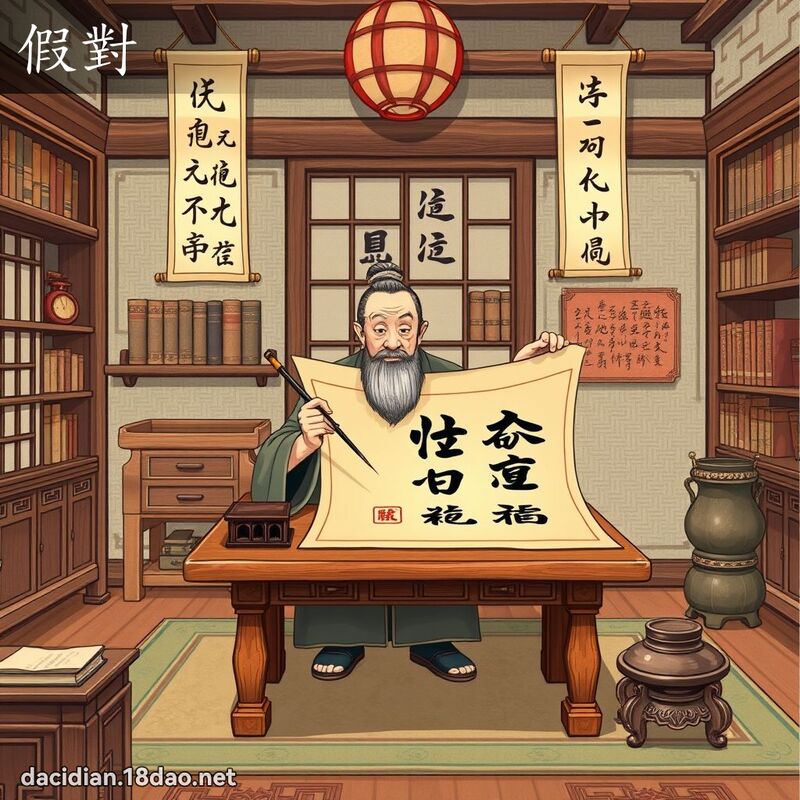 假對 - 國語大辭典配圖