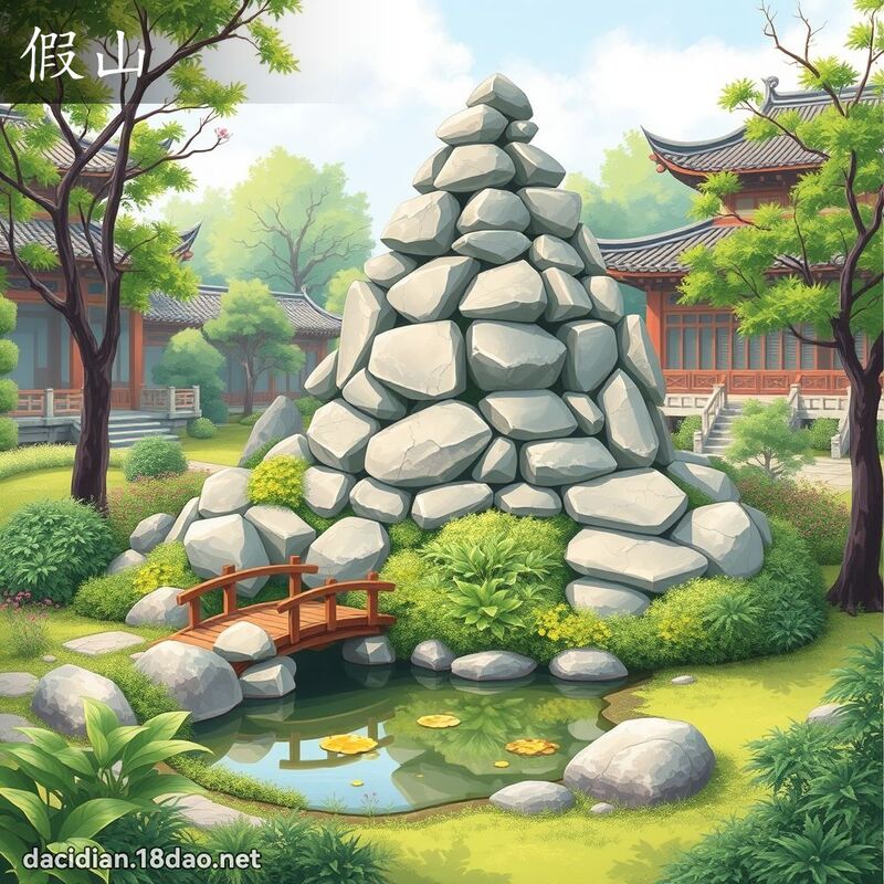假山 - 國語大辭典配圖