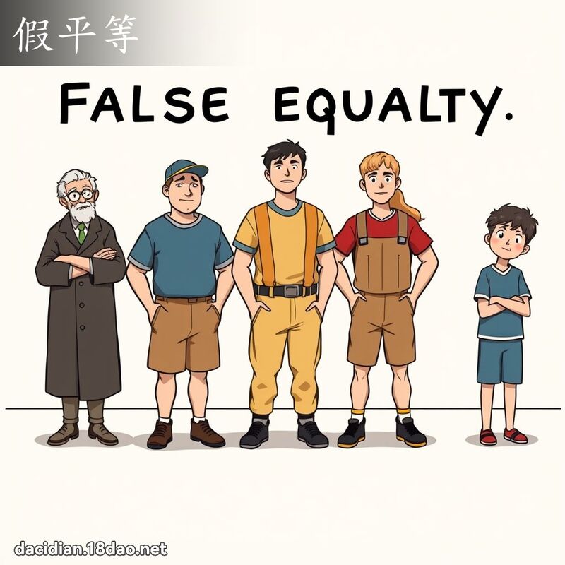 假平等 - 國語大辭典配圖