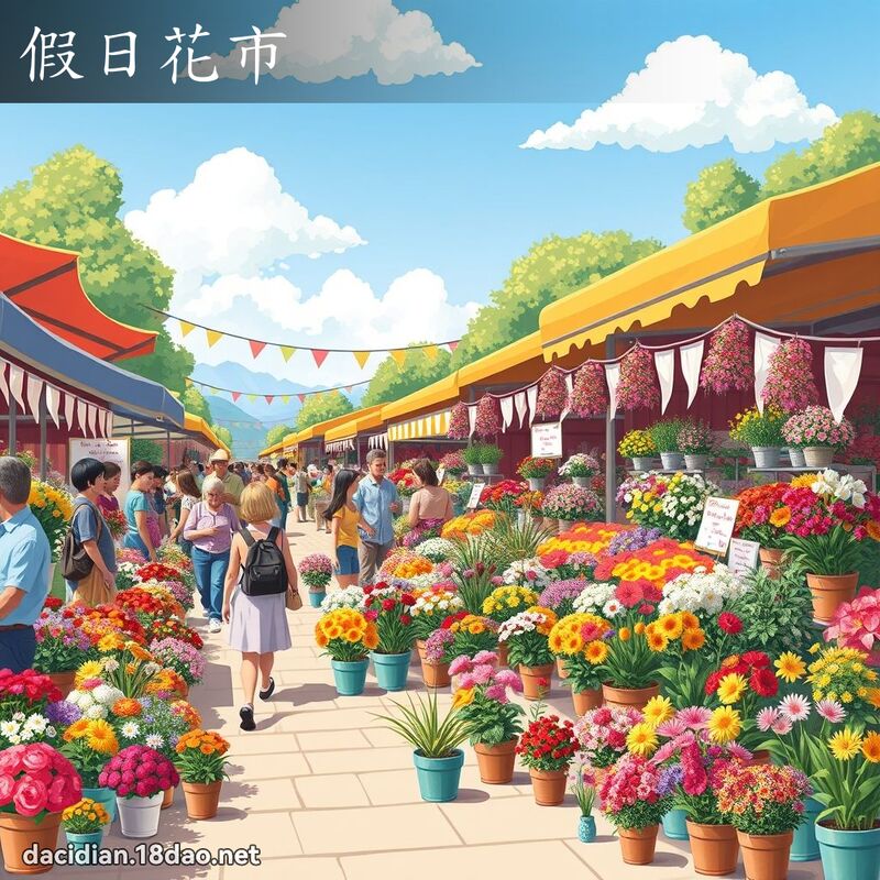 假日花市 - 國語大辭典配圖