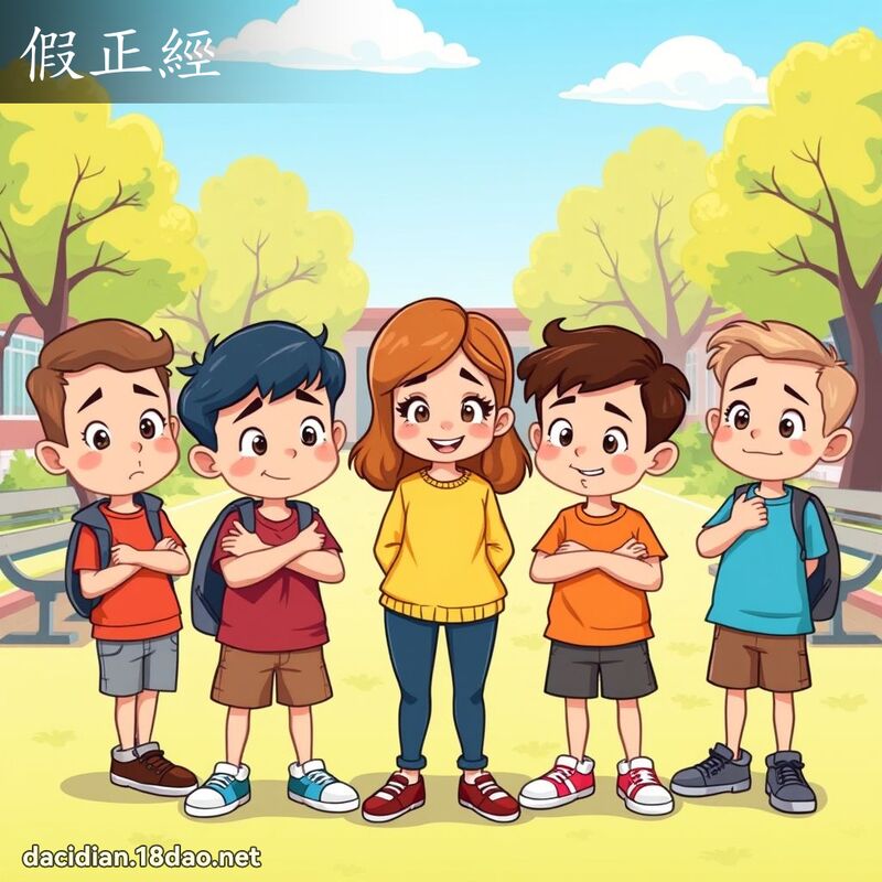 假正經 - 國語大辭典配圖