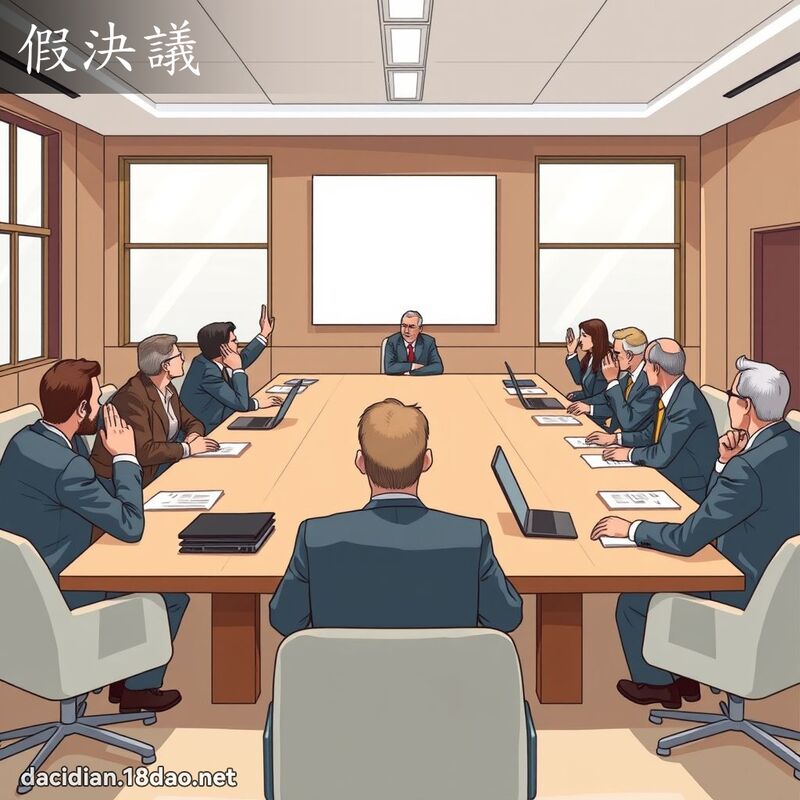 假决议 - 国语大辞典配图