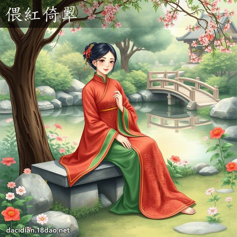 偎紅倚翠 - 國語大辭典配圖